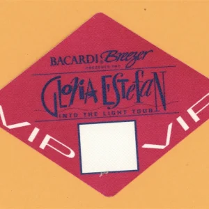Gloria Estefan 1991 Into The Light Concert Tour VIP Backstage Pass