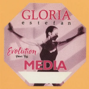 Gloria Estefan 1996 Evolution Concert Tour MEDIA Backstage Pass