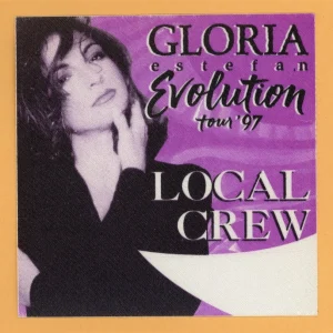 Gloria Estefan 1997 Evolution Concert Tour CREW Backstage Pass