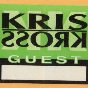 Kriss Kross 1992 Totally Krossed Out Concert Tour GUEST Backstage Pass