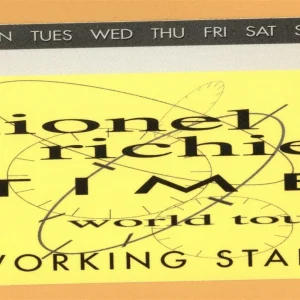 Lionel Richie 1998 Time Concert Tour WORKING Backstage Pass