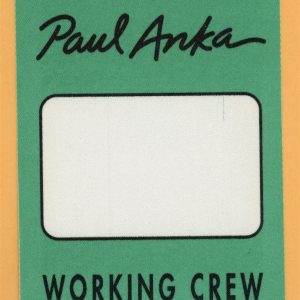Paul Anka 1999 Concert Tour WORKING Backstage Pass