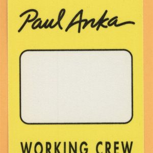 Paul Anka 1999 Concert Tour WORKING Backstage Pass