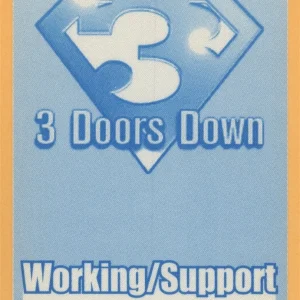 3 Doors Down 2000 Tour WORKING Backstage Pass