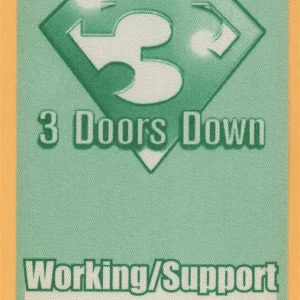 3 Doors Down 2000 Tour WORKING Backstage Pass