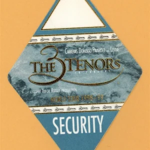 3 Tenors 1998 Luciano Pavarotti Concert Tour SECURITY Backstage Pass