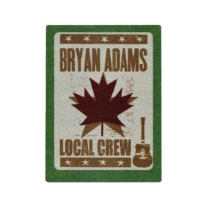 Bryan Adams 2009 Bare Bones Concert Tour Local Crew Backstage Pass