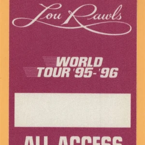 Lou Rawls 1995 Concert Tour ALL ACCESS Backstage Pass