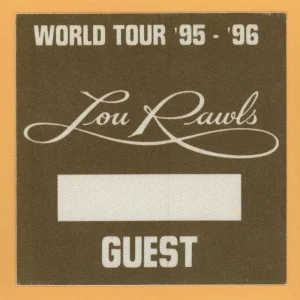 Lou Rawls 1995 Concert Tour GUEST Backstage Pass