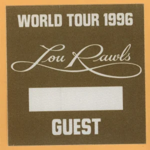 Lou Rawls 1996 Concert Tour GUEST Backstage Pass