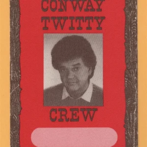 Conway Twitty 1989 Wiseblood Concert Tour CREW Backstage Pass