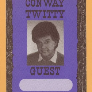 Conway Twitty 1989 Wiseblood Concert Tour GUEST Backstage Pass