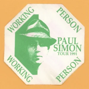 Paul Simon 1991 Rhythm of the Saints Concert Tour WORKING Backstage Pass
