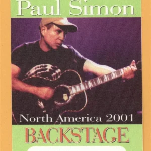 Paul Simon 2001 You're the One Concert Tour Backstage Pass