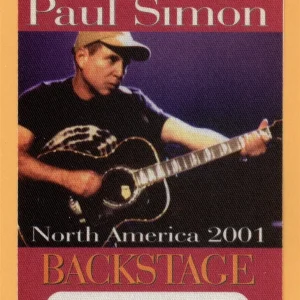Paul Simon 2001 You're the One Concert Tour Backstage Pass