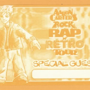 Aaron Carter 2002 Rap & Retro Concert Tour GUEST Backstage Pass