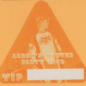 Aaron Carter 2002 Rap & Retro Concert Tour VIP Backstage Pass