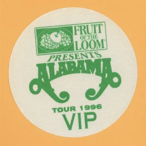 Alabama 1996 Concert Tour VIP Backstage Pass