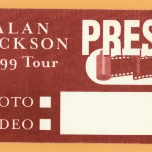 Alan Jackson 1999 Concert Tour PRESS Backstage Pass