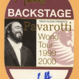 Pavarotti 1999 Concert Tour Backstage Pass