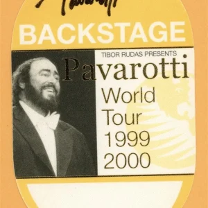 Pavarotti 1999 Concert Tour Backstage Pass