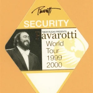 Pavarotti 1999 Concert Tour SECURITY Backstage Pass