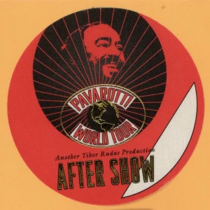 Pavarotti 2002 Concert Tour AFTER SHOW Backstage Pass