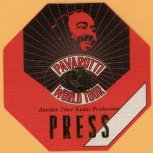 Pavarotti 2002 Concert Tour PRESS Backstage Pass