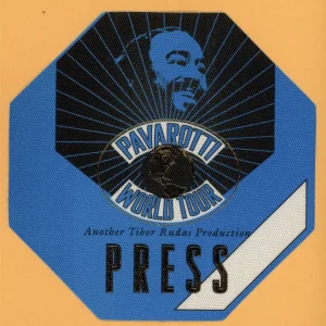 Pavarotti 2002 Concert Tour PRESS Backstage Pass