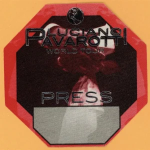Pavarotti 2003 Concert Tour PRESS Backstage Pass