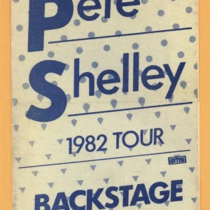 Pete Shelley 1982 Buzzcocks Concert Tour Backstage Pass