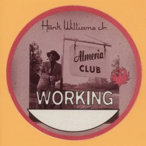 Hank Williams Jr. 2002 Almeria Club Concert Tour WORKING Backstage Pass
