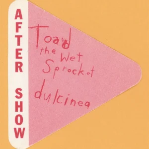 Toad The Wet Sprocket 1994 Dulcinea Concert Tour AFTER SHOW Backstage Pass