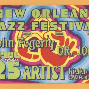 John Fogerty 1998 Dr. John Concert Tour ARTIST Backstage Pass