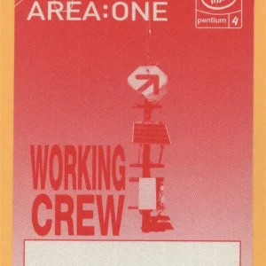Outkast, Incubus & Moby 2001 Area One Concert Tour WORKING Backstage Pass