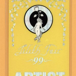 Sarah McLachlan 1999 Lilith Fair Tour w/ Indigo Girls Laminated Backstage Pass