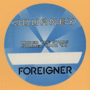 Journey 1999 Under The Stars w/ Foreigner Concert Tour Backstage Pass
