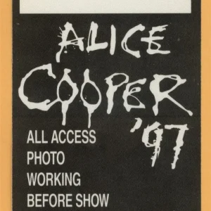 Alice Cooper 1997 Rock N' Roll Carnival Concert Tour All Access Backstage Pass