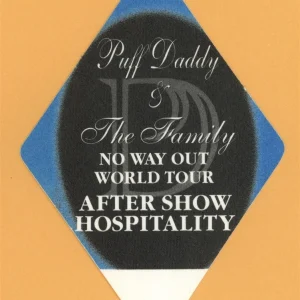 Puff Daddy & Family 1998 No Way Out Concert Tour AFTER SHOW Backstage Pass