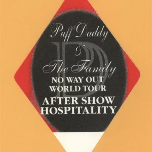 Puff Daddy & Family 1998 No Way Out Concert Tour AFTER SHOW Backstage Pass