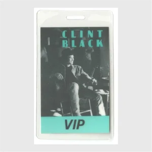 Clint Black 1990 Concert Tour Vintage VIP Laminated Backstage Pass