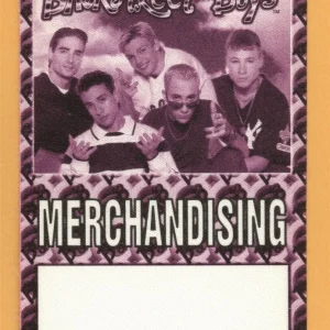 Backstreet Boys 1998 Backstreet's Back Concert Tour Merch Backstage Pass