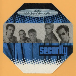 Backstreet Boys 1999 Millennium Concert Tour Security Backstage Pass