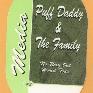 Puff Daddy & Family 1998 No Way Out Concert Tour MEDIA Backstage Pass