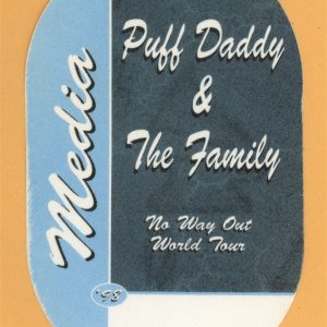 Puff Daddy & Family 1998 No Way Out Concert Tour MEDIA Backstage Pass