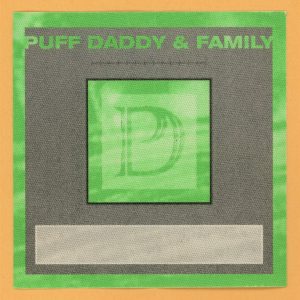 Puff Daddy & Family 2000 Concert Tour MEDIA Backstage Pass