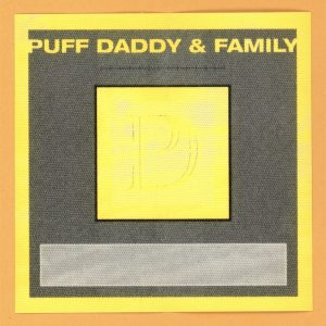 Puff Daddy & Family 2000 Concert Tour MEDIA Backstage Pass