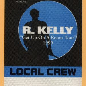 R. Kelly 1999 Get Up On A Room Concert Tour CREW Backstage Pass