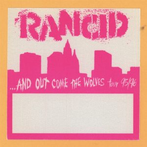 Rancid 1995 Concert Tour Backstage Pass