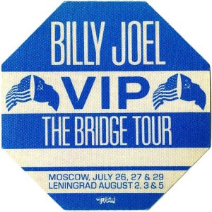 Billy Joel 1986 The Bridge Concert Tour VIP Backstage Pass